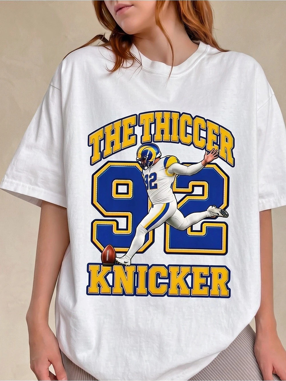 The Thicker Kicker Unisex T-shirt Number 92 Football Graphic Tee